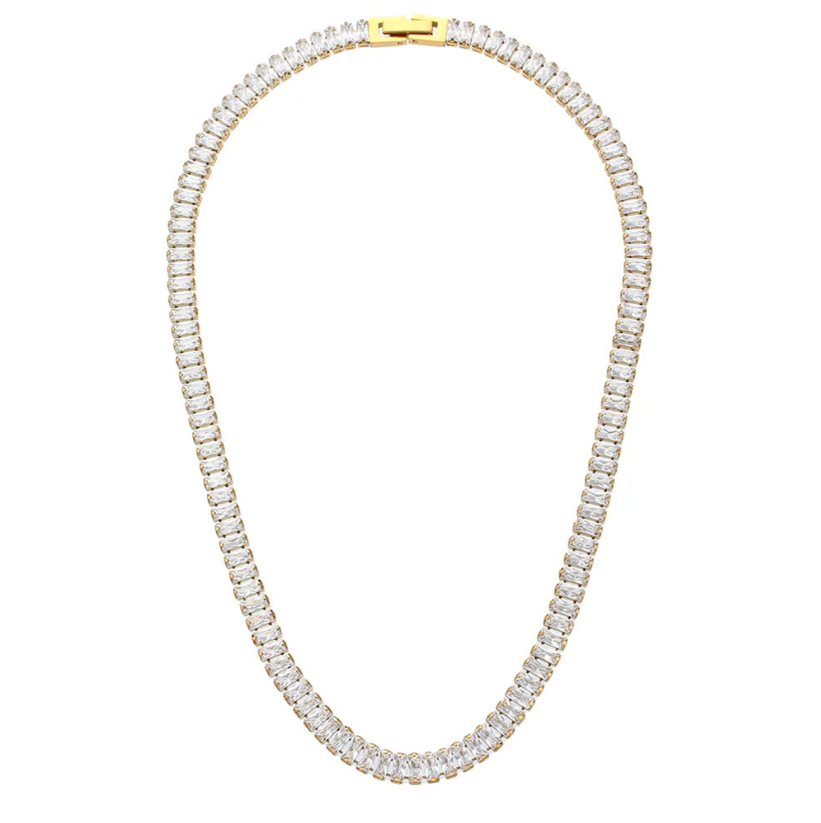 Timeless Gold Tennis Necklace