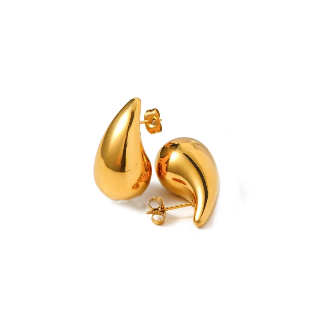 Liquid Golden Stud Earring