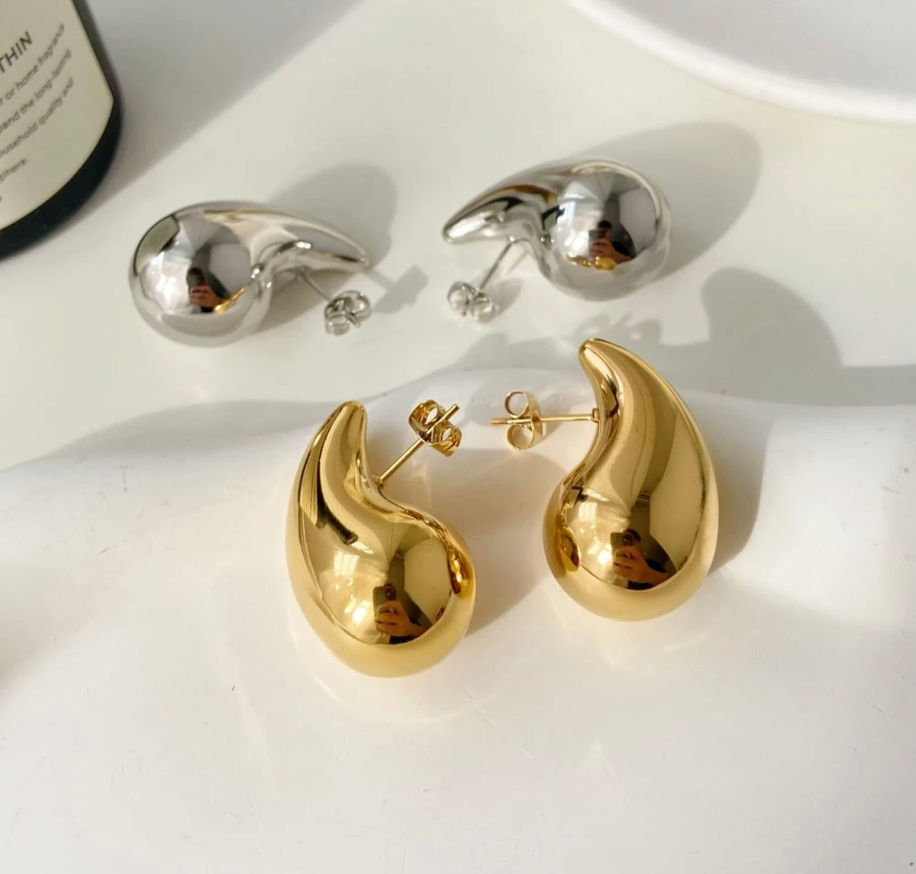 Liquid Golden Stud Earring